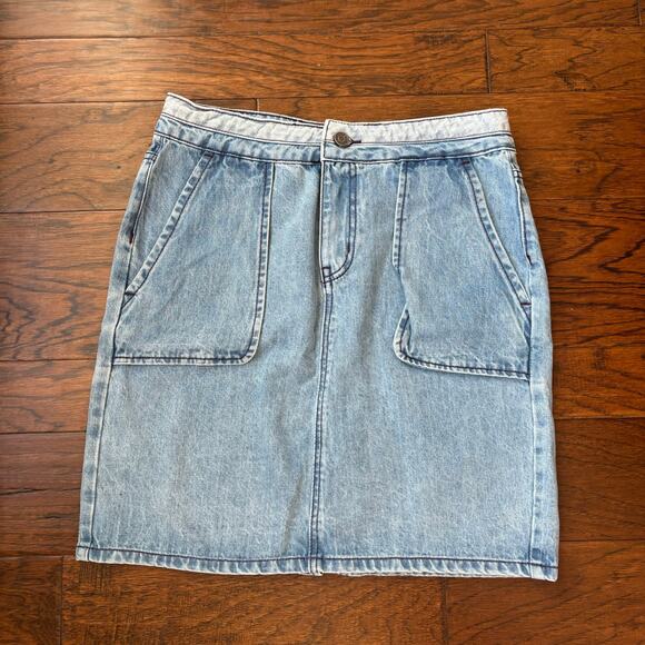 Anthropologie Current Air Y2K 90s Jean Mini Skirt Sz M - Picture 2 of 7